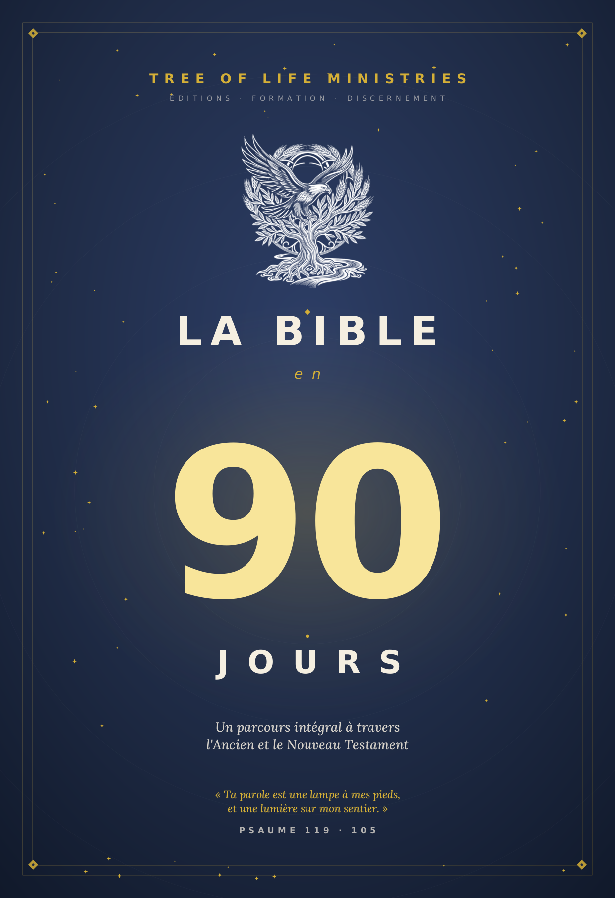 Couverture du plan de lecture biblique en 90 jours — Tree of Life Ministries